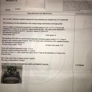 Platinum engagement ring/ Wedding ring